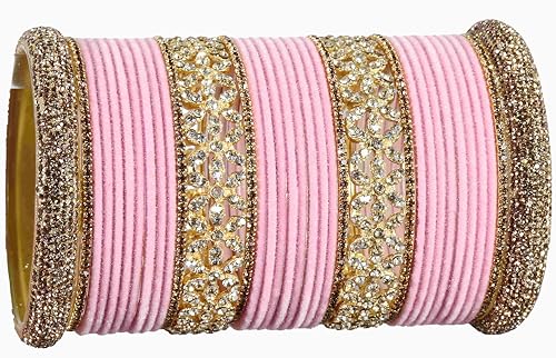 T4 Jewels Bangle Sets With AD And Velvet Bangles T4 Jewels