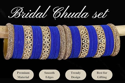 T4 Jewels Bangle Sets With AD And Velvet Bangles T4 Jewels