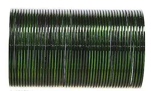 T4 Jewels Plane Glossy Finish Beautiful Classy Metal Bangles Set For Women And Girls - (Pack Of 48 Bangles) - RGL Dark Green Metal Bangles T4 Jewels