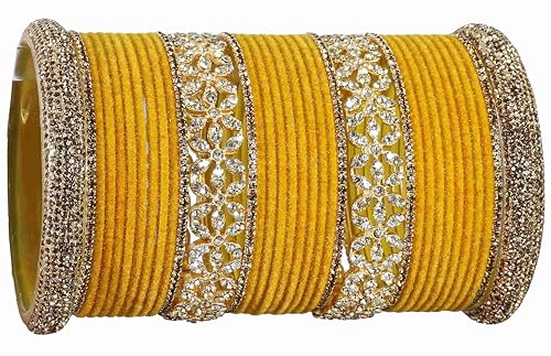 T4 Jewels Bangle Sets With AD And Velvet Bangles T4 Jewels