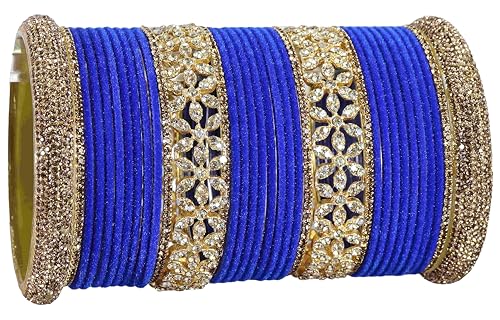 T4 Jewels Bangle Sets With AD And Velvet Bangles T4 Jewels