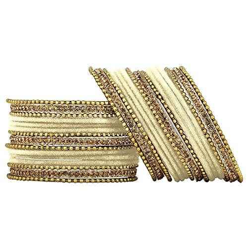 T4 Jewels Stones 18k Studded Latest Fashion Jewellery Beautiful Designer Metal Bangles Set - 72NO All Bangle Sets T4 Jewels