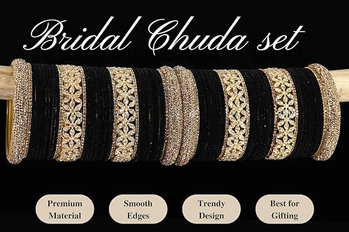 T4 Jewels Bangle Sets With AD And Velvet Bangles T4 Jewels