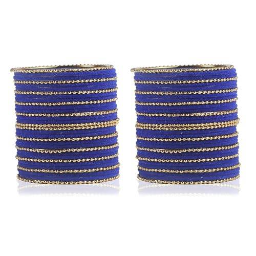T4 Jewels Beautiful & Elegant Beads Studded Colourful Metal Bangles Set Fashion Jewellery - 110NO. All Bangle Sets T4 Jewels