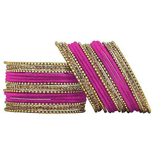 T4 Jewels Stones 18k Studded Latest Fashion Jewellery Beautiful Designer Metal Bangles Set - 72NO All Bangle Sets T4 Jewels