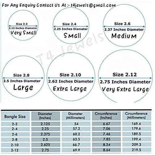 T4 Jewels Stones 18k Studded Latest Fashion Jewellery Beautiful Designer Metal Bangles Set - 72NO All Bangle Sets T4 Jewels