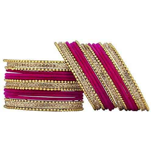 T4 Jewels Stones 18k Studded Latest Fashion Jewellery Beautiful Designer Metal Bangles Set - 72NO All Bangle Sets T4 Jewels