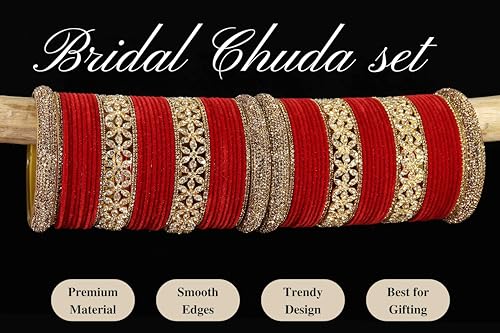 T4 Jewels Bangle Sets With AD And Velvet Bangles T4 Jewels