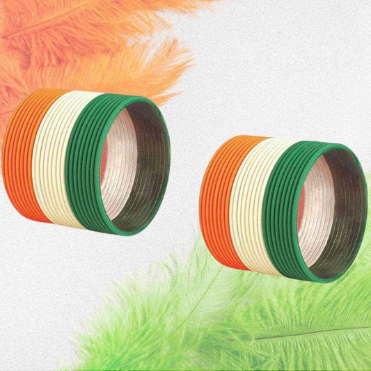 T4 Jewels Matte Design Tricolour Bangles For Republic Day/Independence Day Tricolor Bangles T4 Jewels