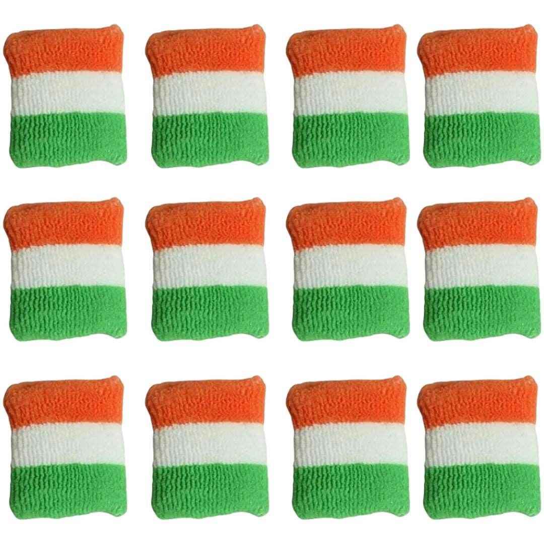 T4 Jewels Tricolor Band For Republic Day/Independence Day FREE SIZE Pack Of 12 Tricolor Band T4 Jewels