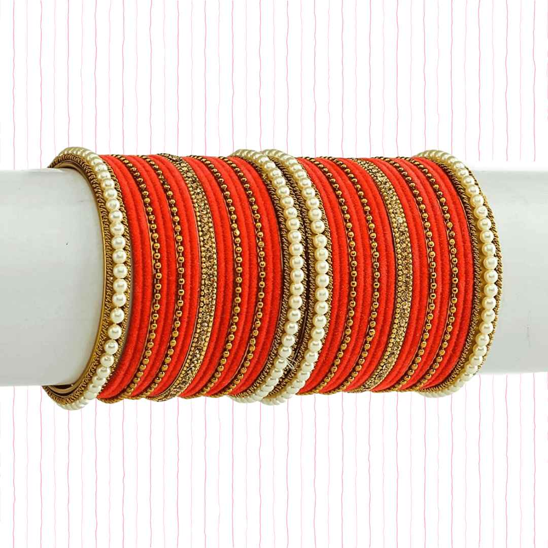 T4 Jewels Gold Plated Beautiful Fashion Jewellery Brass Metal Bangles Set(Set For 2 Hand) - 61NO All Bangle Sets T4 Jewels