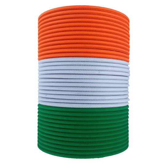 T4 Jewels Matte Tricolor Bangle Set (Pack Of 36) Tricolor Bangles T4 Jewels