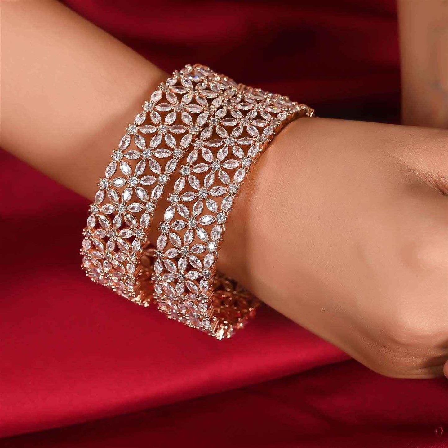 Kiara Beautiful American Diamond Bangles T4 Jewels