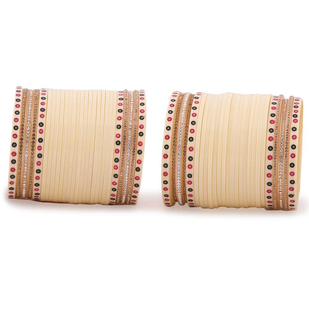 T4 Jewels White Designer Chooda Bridal Punjabi Chura Women Jewellery Dulhan Choora Set for Wedding T4 Jewels