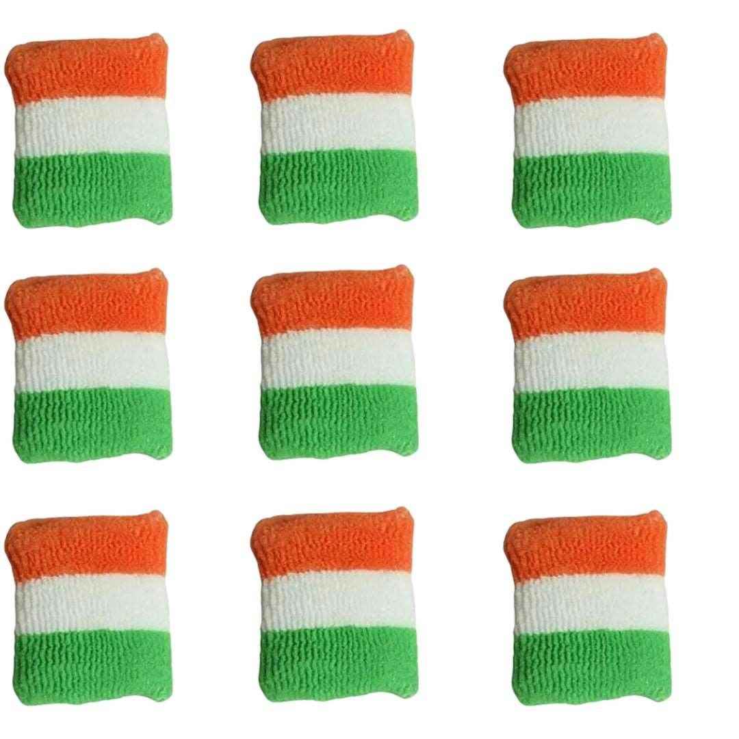 T4 Jewels Tricolor Band For Republic Day/Independence Day FREE SIZE Pack Of 9 Tricolor Band T4 Jewels