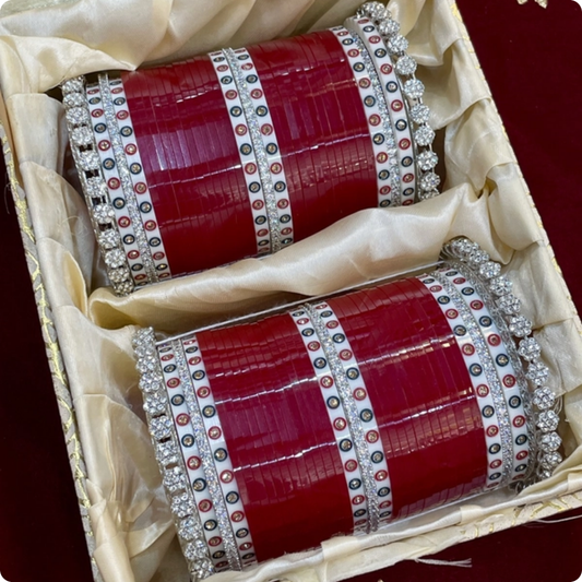 T4 Jewels | Sparkling Rhinestone & Silver Chooda 💍💖-5H