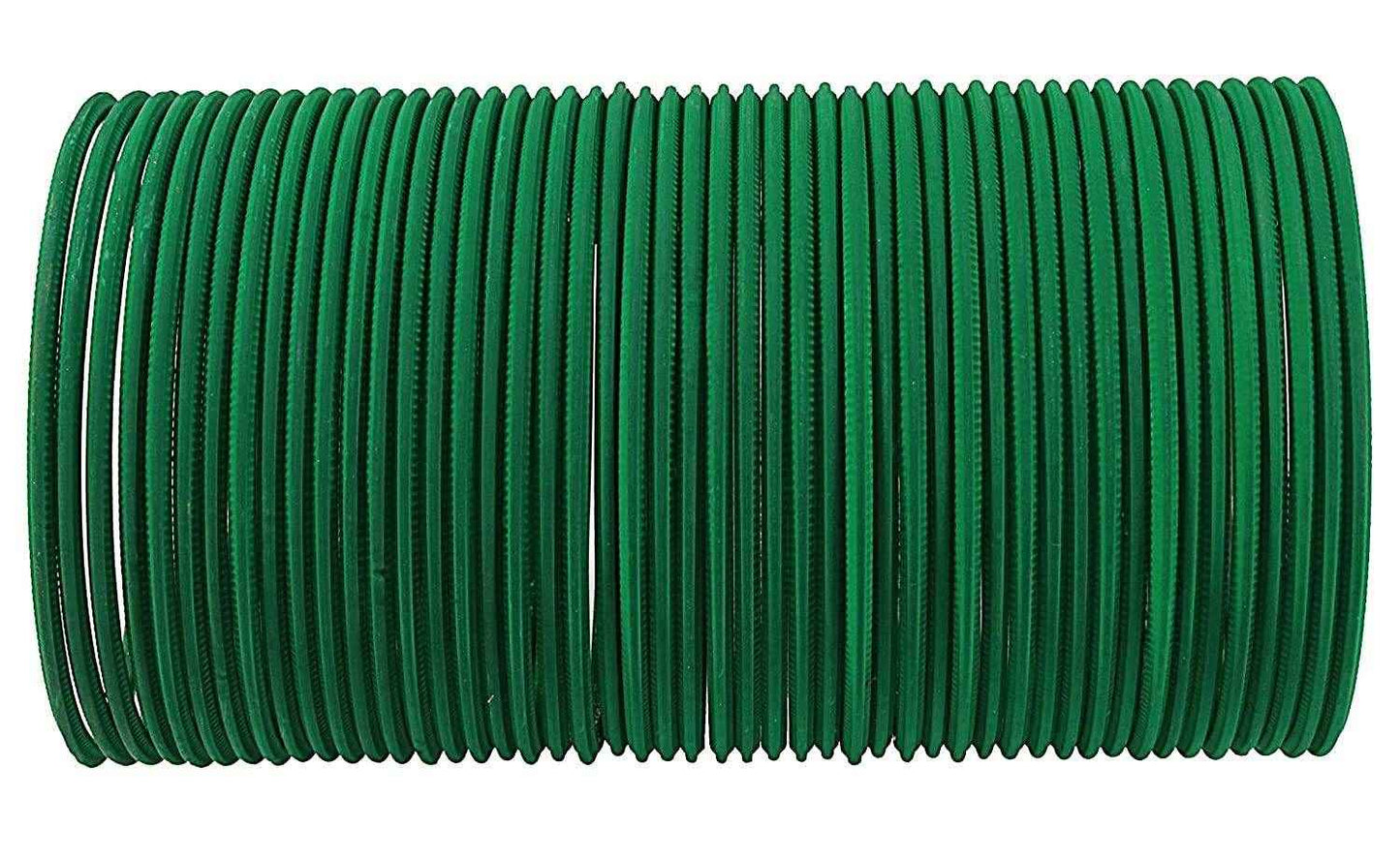 T4 Jewels Matte Desighn Neon Colour Branded Bangles Set For Women And Girls - (Pack Of 48 Bangles) - BD Dark Green Metal Bangles T4 Jewels