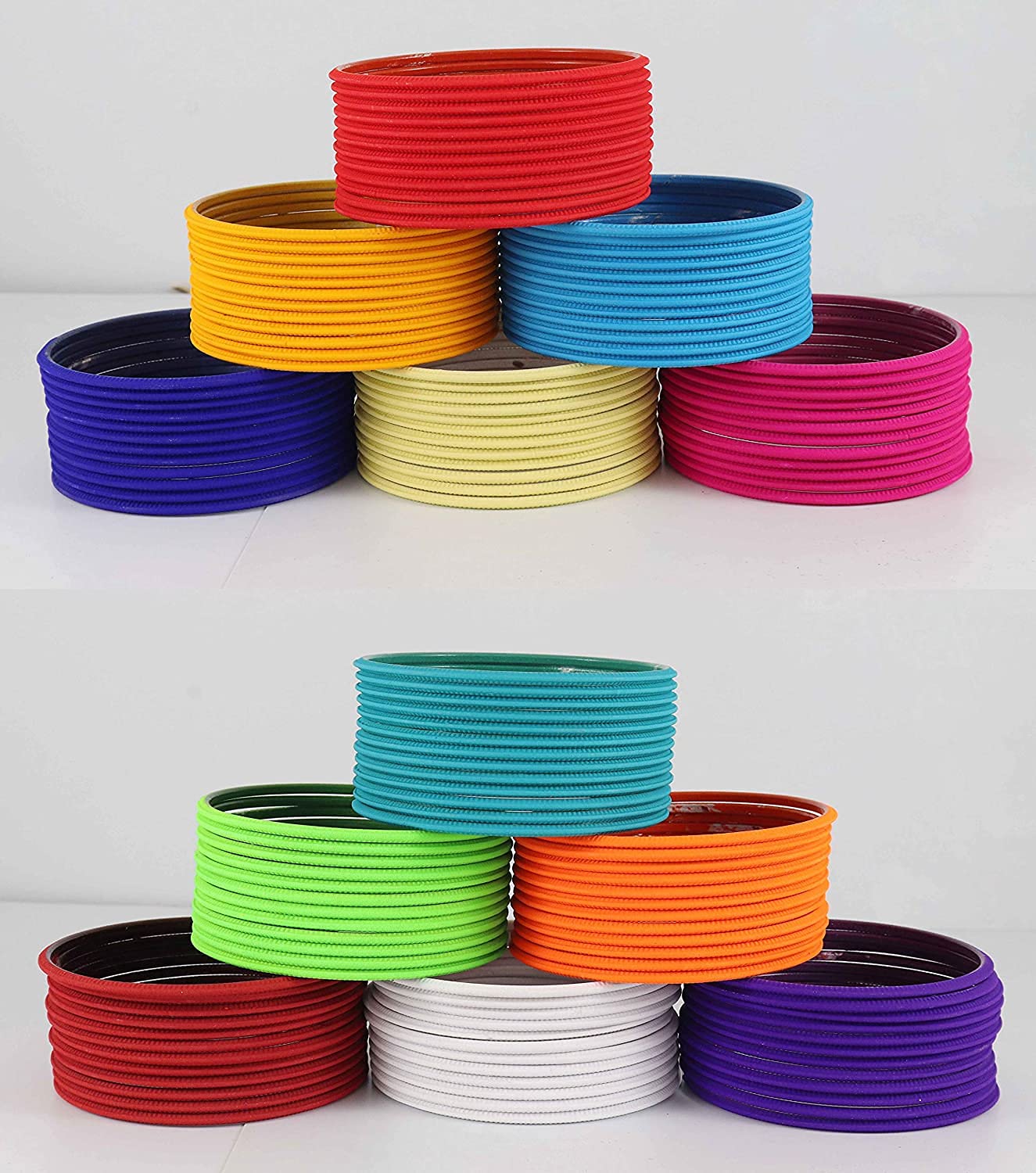 T4 Jewels Stylish Multi colour Metal Bangles set| Fancy Multicolour Bangles for women | Metal Chudi Set For Women | Women's Bangles T4 Jewels