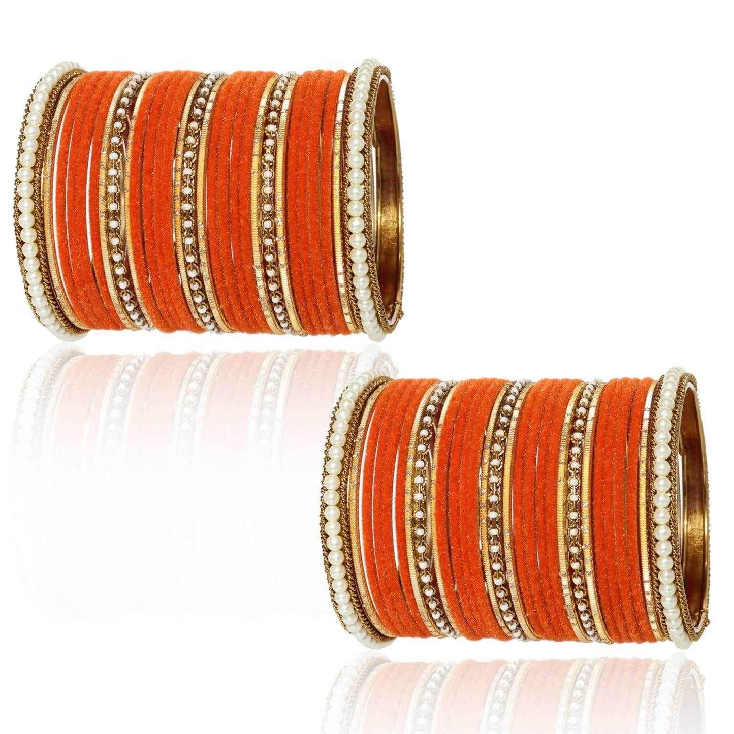 T4 Jewels Glossy Finish Beads Studded Latest Fashion Jewellery Stylish Bangles Set - 104NO All Bangle Sets T4 Jewels