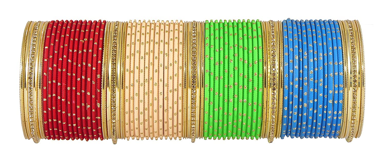 T4 Jewels Stylish Multi colour Metal Bangles set| Fancy Multicolour Bangles for women | Metal Chudi Set For Women | Women's Bangles T4 Jewels