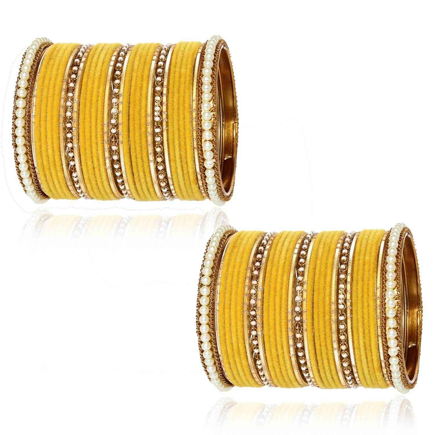 T4 Jewels Glossy Finish Beads Studded Latest Fashion Jewellery Stylish Bangles Set - 104NO All Bangle Sets T4 Jewels
