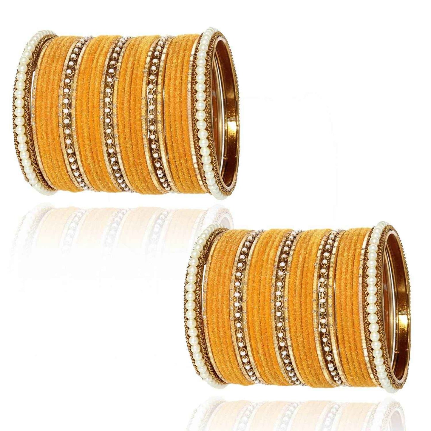 T4 Jewels Glossy Finish Beads Studded Latest Fashion Jewellery Stylish Bangles Set - 104NO All Bangle Sets T4 Jewels