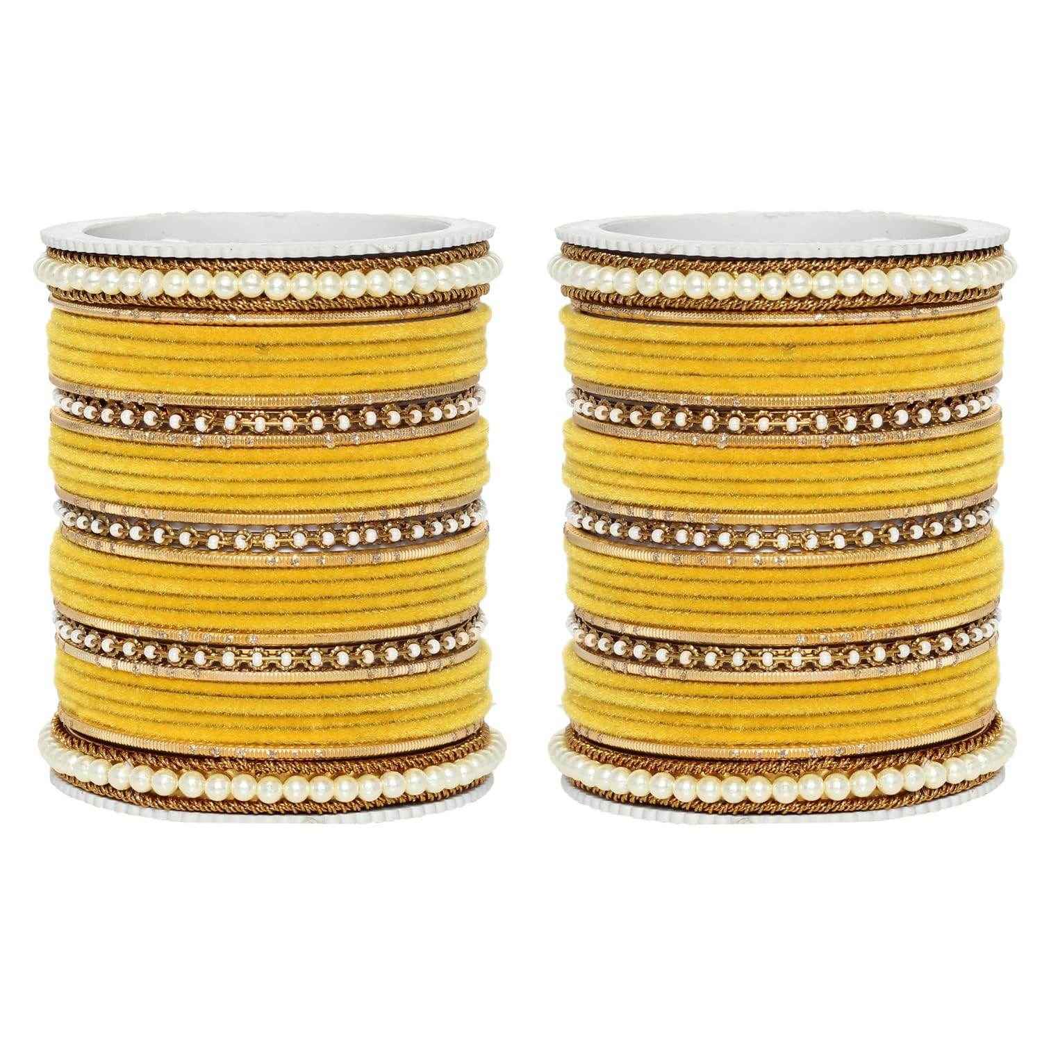 T4 Jewels Glossy Finish Beads Studded Latest Fashion Jewellery Stylish Bangles Set - 104NO All Bangle Sets T4 Jewels