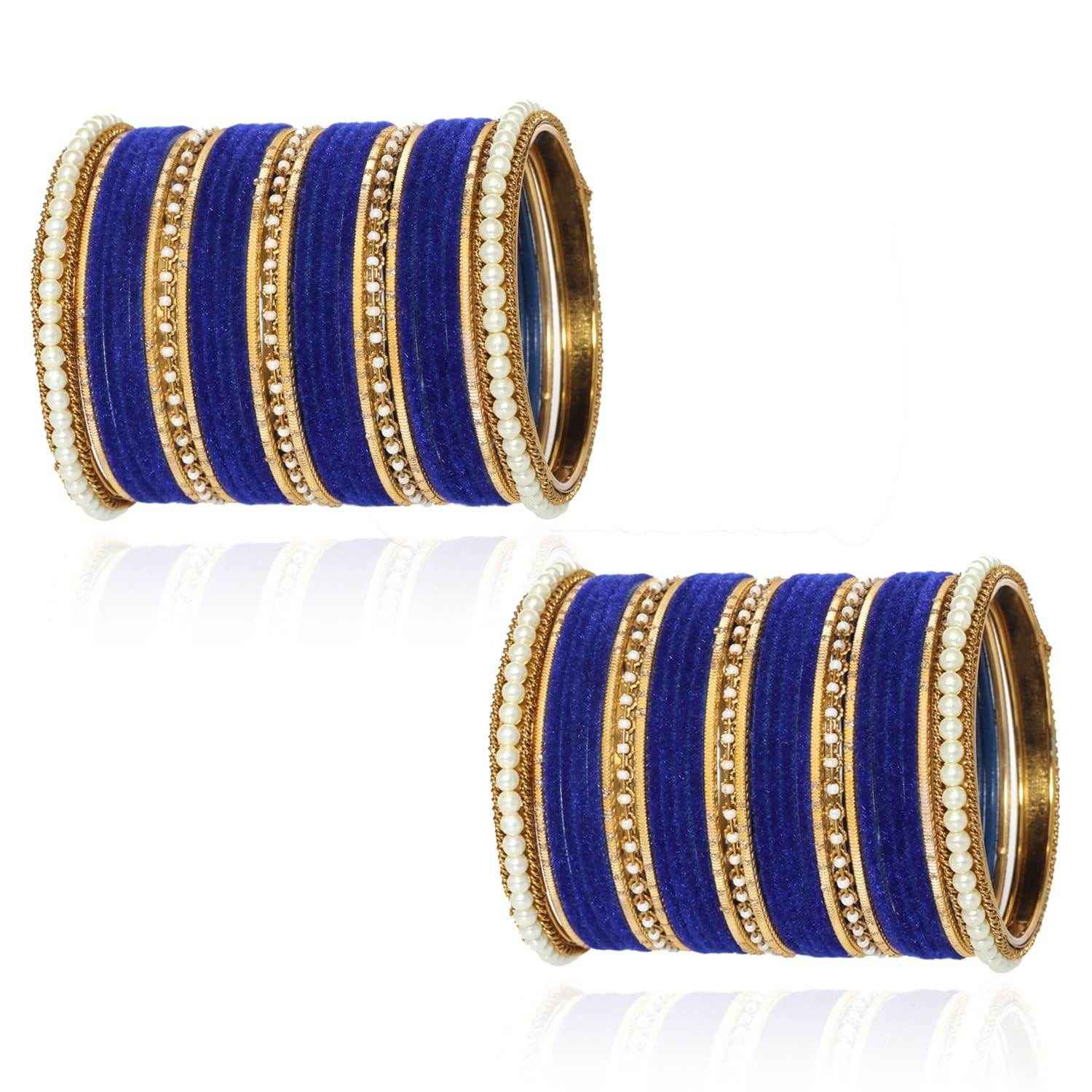 T4 Jewels Glossy Finish Beads Studded Latest Fashion Jewellery Stylish Bangles Set - 104NO All Bangle Sets T4 Jewels