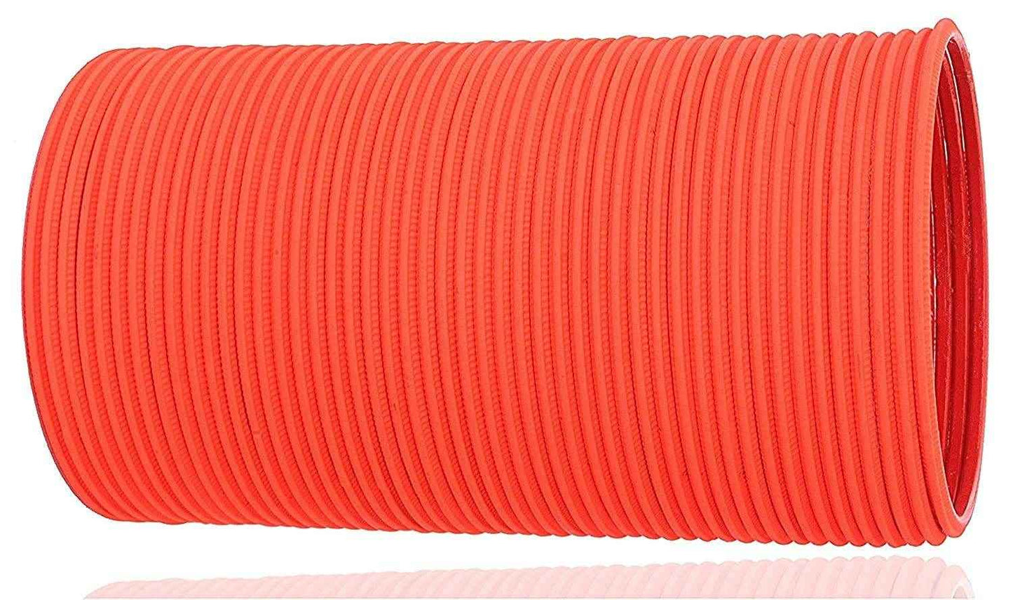 T4 Jewels Matte Desighn Neon Colour Branded Bangles Set For Women And Girls - (Pack Of 48 Bangles) - BD Orange Metal Bangles T4 Jewels