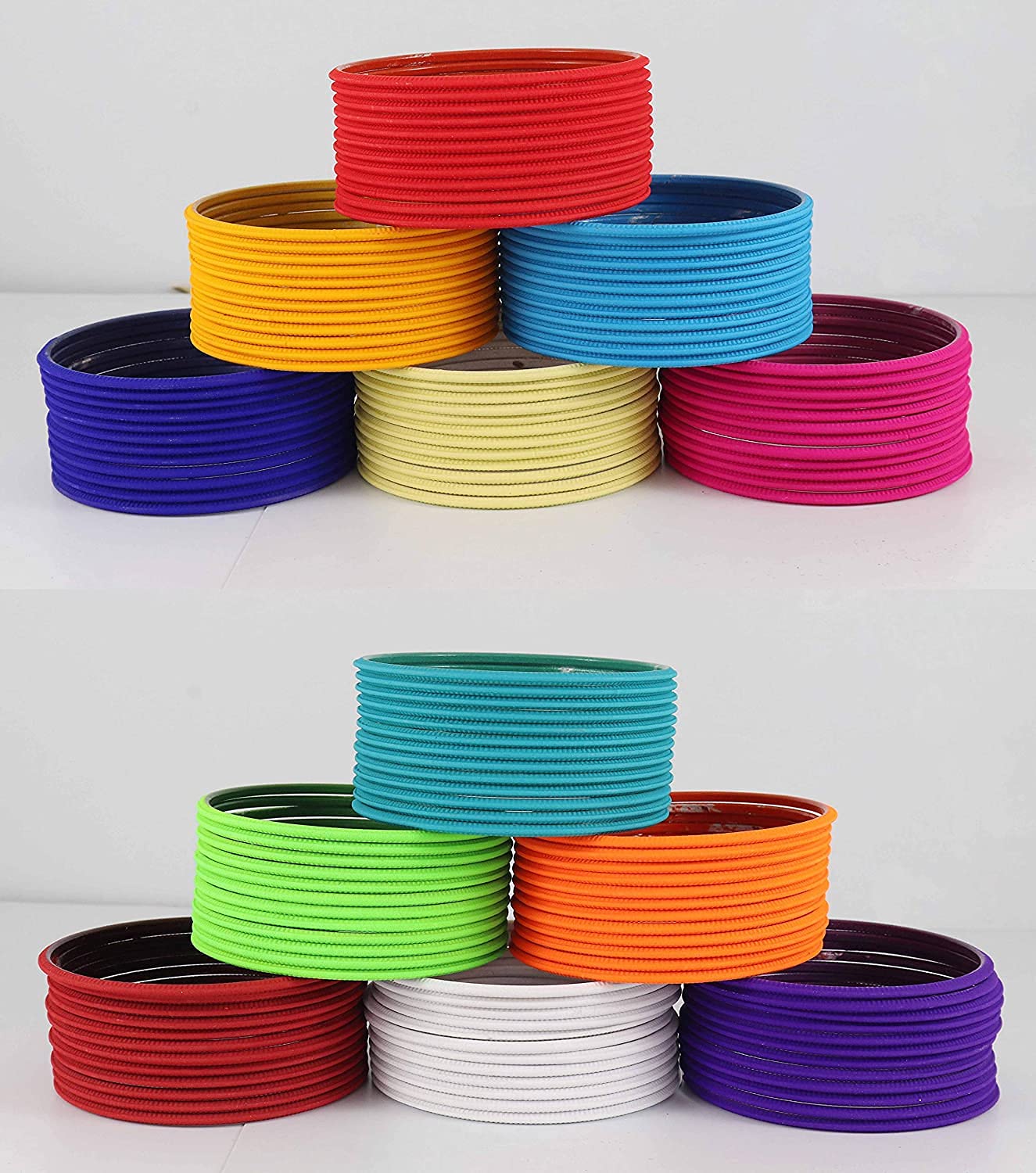 T4 Jewels Stylish Multi colour Metal Bangles set| Fancy Multicolour Bangles for women | Metal Chudi Set For Women | Women's Bangles T4 Jewels