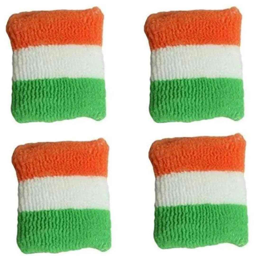 T4 Jewels Tricolor Band For Republic Day/Independence Day FREE SIZE Pack Of 4 Tricolor Band T4 Jewels