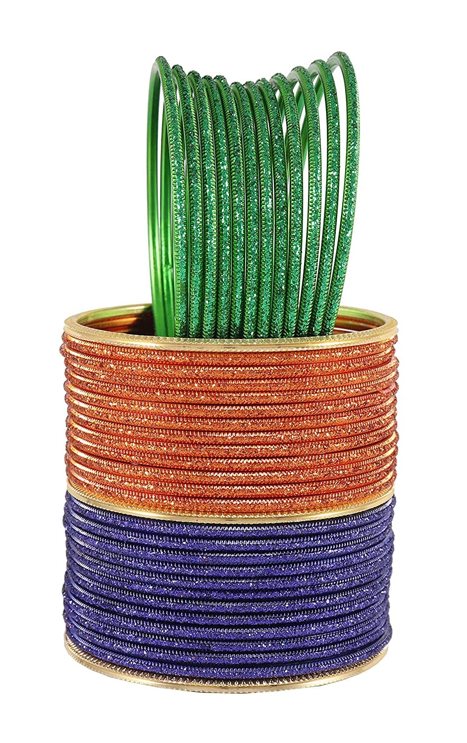 T4 Jewels Stylish Multi colour Metal Bangles set| Fancy Multicolour Bangles for women | Metal Chudi Set For Women | Women's Bangles T4 Jewels