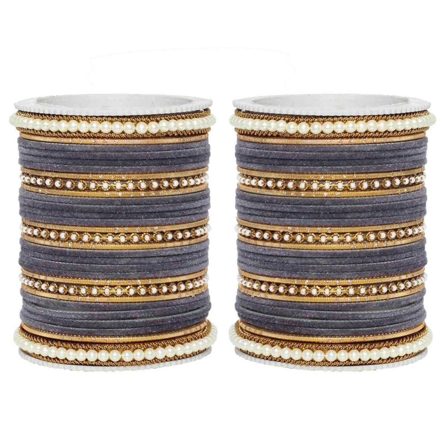 T4 Jewels Glossy Finish Beads Studded Latest Fashion Jewellery Stylish Bangles Set - 104NO All Bangle Sets T4 Jewels