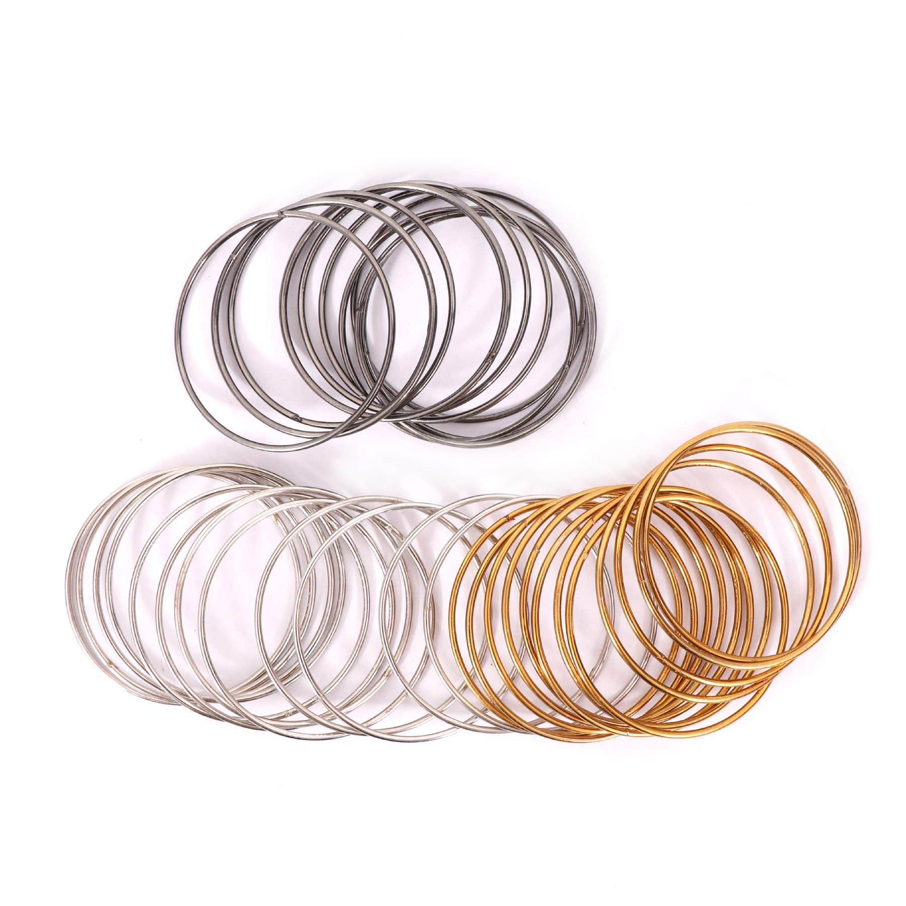 T4 Jewels Gold Plated Bangles set for Women's & Girl's (Pack of 36) - GNS Customized Name And Photo Bangles T4 Jewels