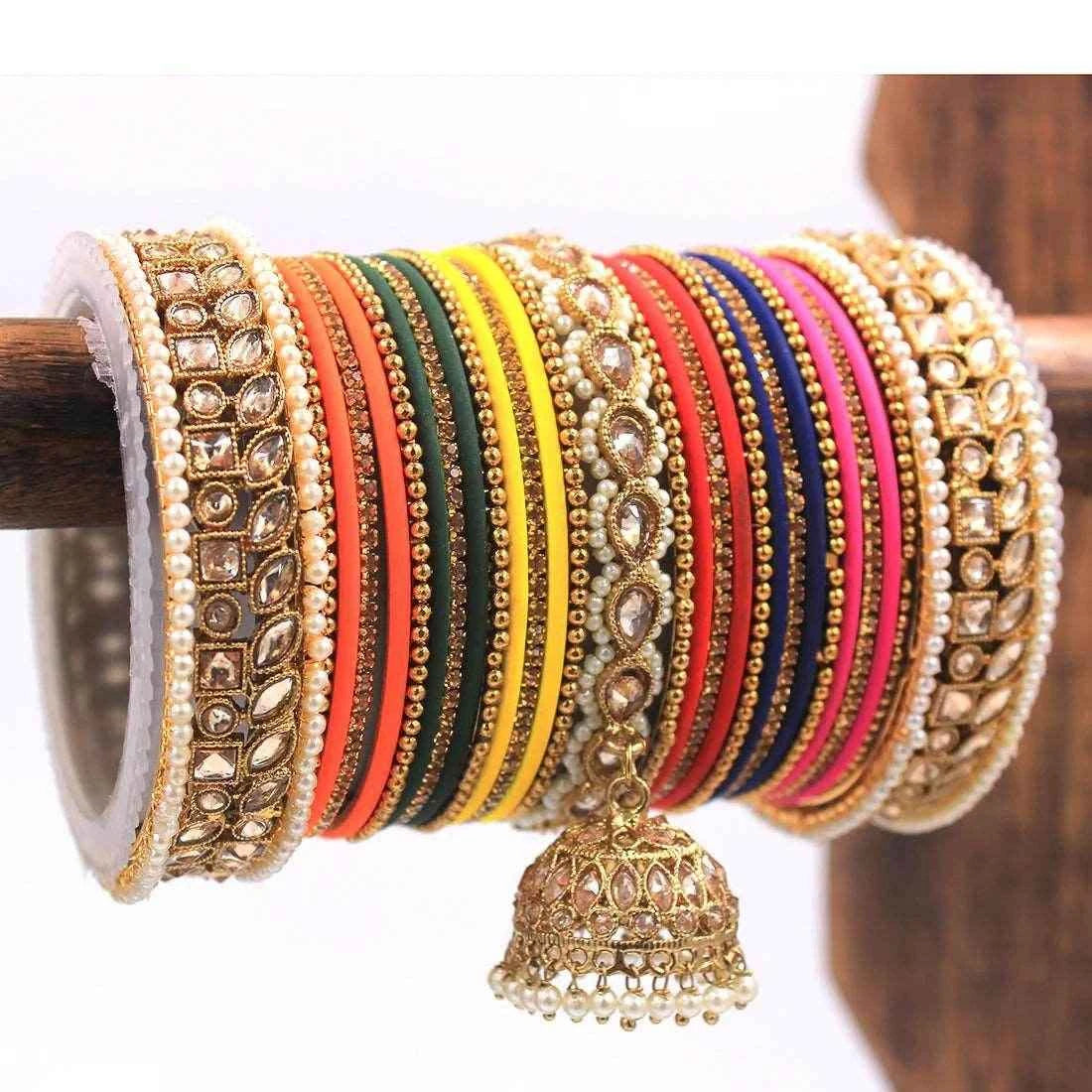 MANISHA Multi Colour 2 Style Bangle Sets Bangle Sets T4 Jewels