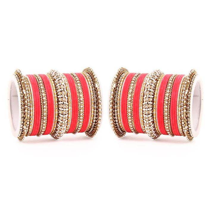 Set of 2 Beautiful Velvet Bangle And Pearl Bangle Set Gajri All Bangle Sets T4 Jewels