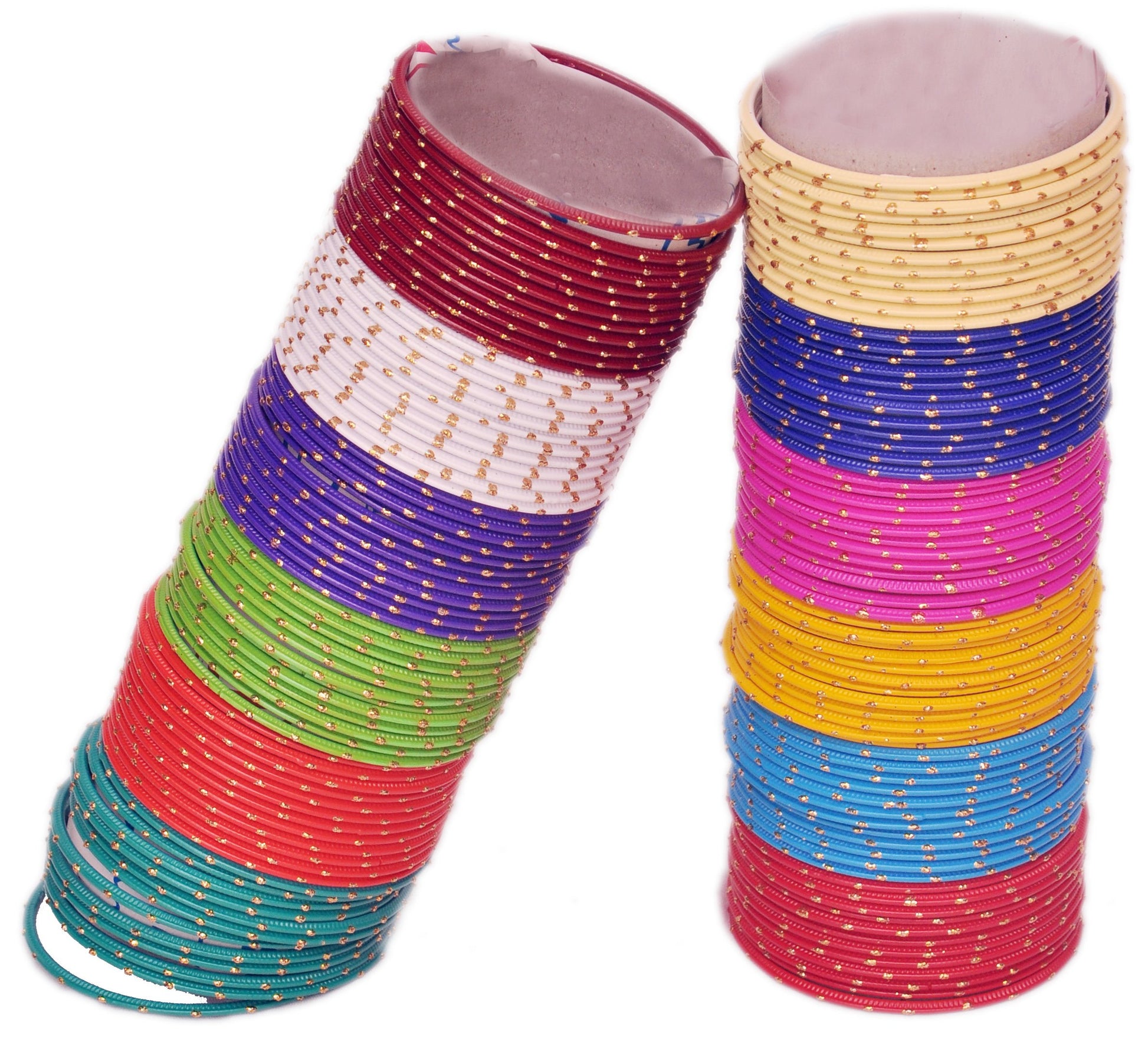 T4 Jewels Stylish Multi colour Metal Bangles set| Fancy Multicolour Bangles for women | Metal Chudi Set For Women | Women's Bangles T4 Jewels