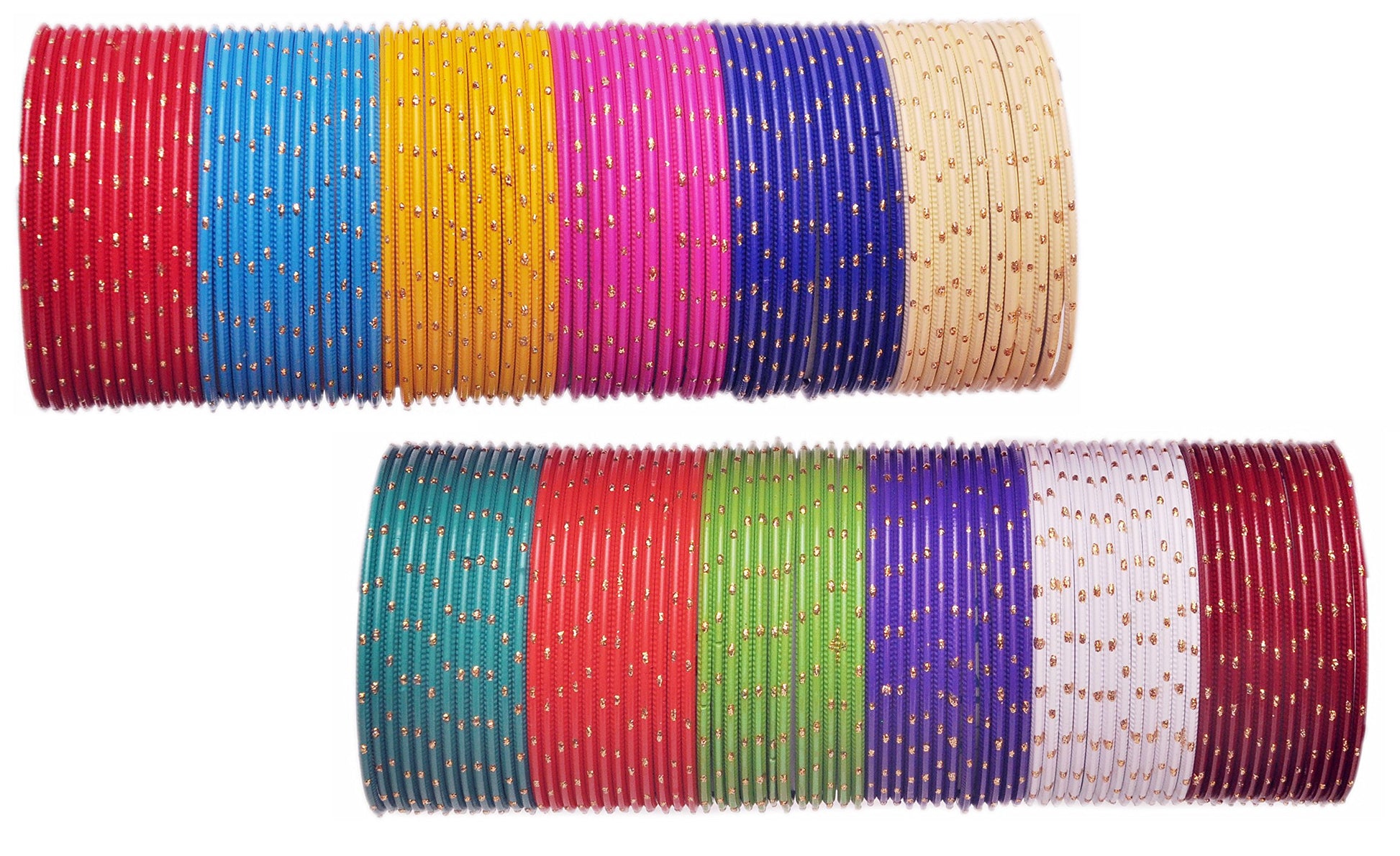 T4 Jewels Stylish Multi colour Metal Bangles set| Fancy Multicolour Bangles for women | Metal Chudi Set For Women | Women's Bangles T4 Jewels