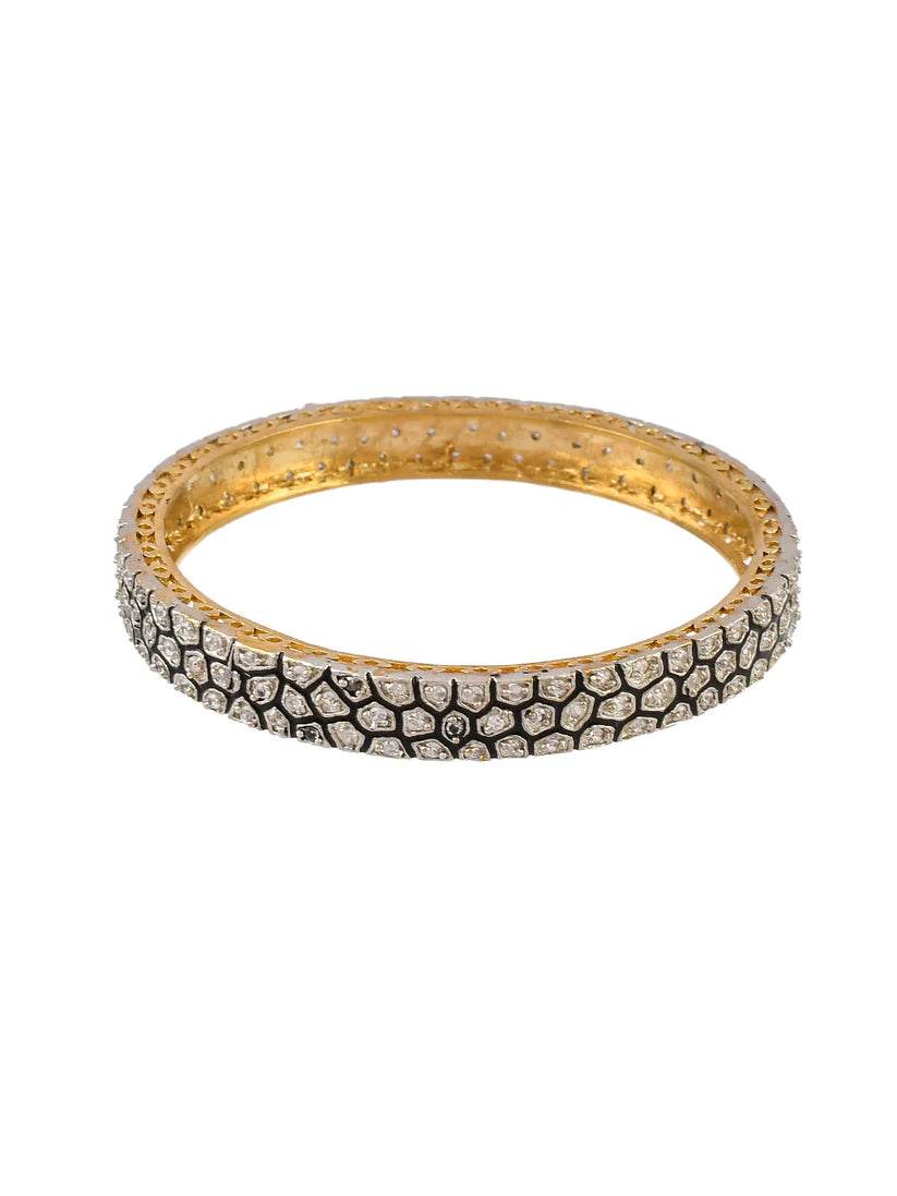 Set of 2 AD Handcrafted Bridal Jadau Kundan Kada Bangles (AD-009) AD Bangles T4 Jewels