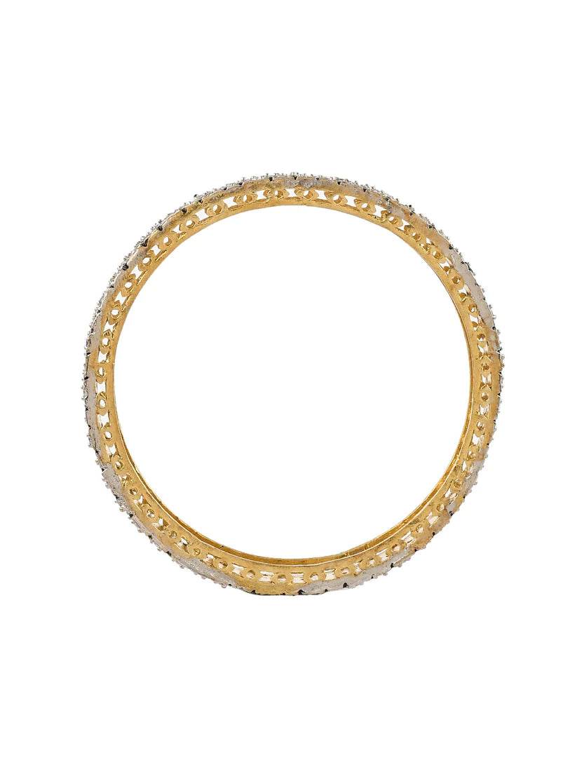 Set of 2 AD Handcrafted Bridal Jadau Kundan Kada Bangles (AD-009) AD Bangles T4 Jewels