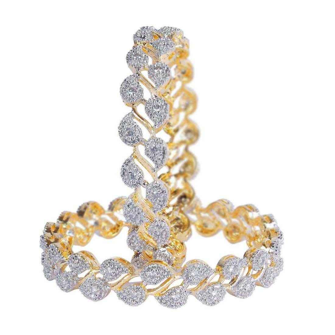 ANAYRA Trending American Diamond Bangles AD Bangles T4 Jewels