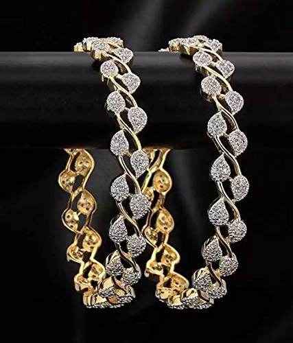 ANAYRA Trending American Diamond Bangles AD Bangles T4 Jewels