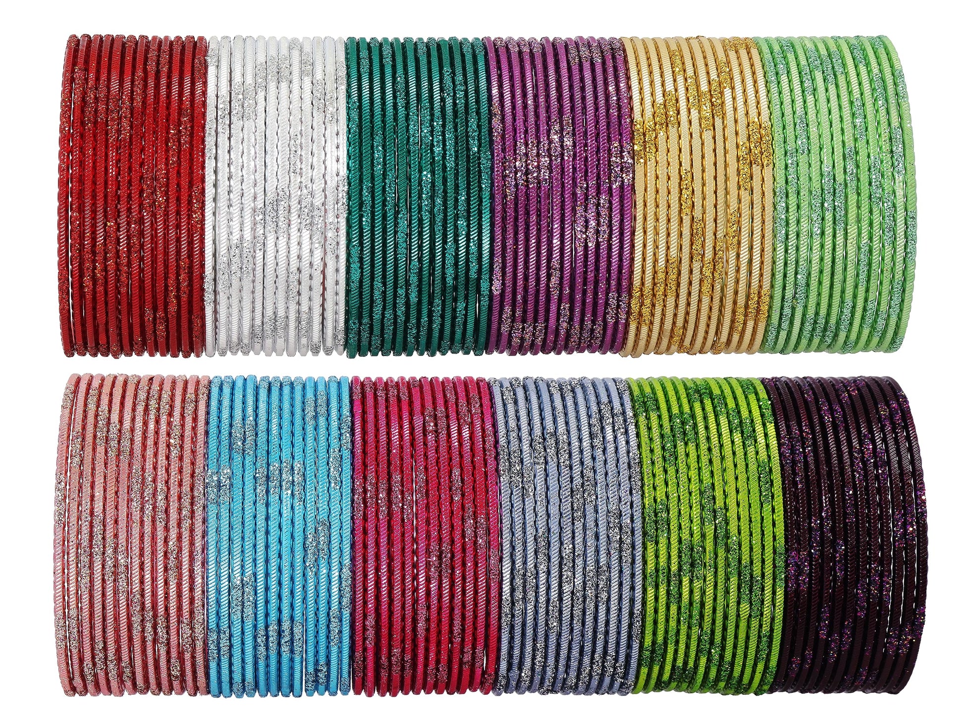 T4 Jewels Stylish Multi colour Metal Bangles set| Fancy Multicolour Bangles for women | Metal Chudi Set For Women | Women's Bangles Multicolour-P15 T4 Jewels