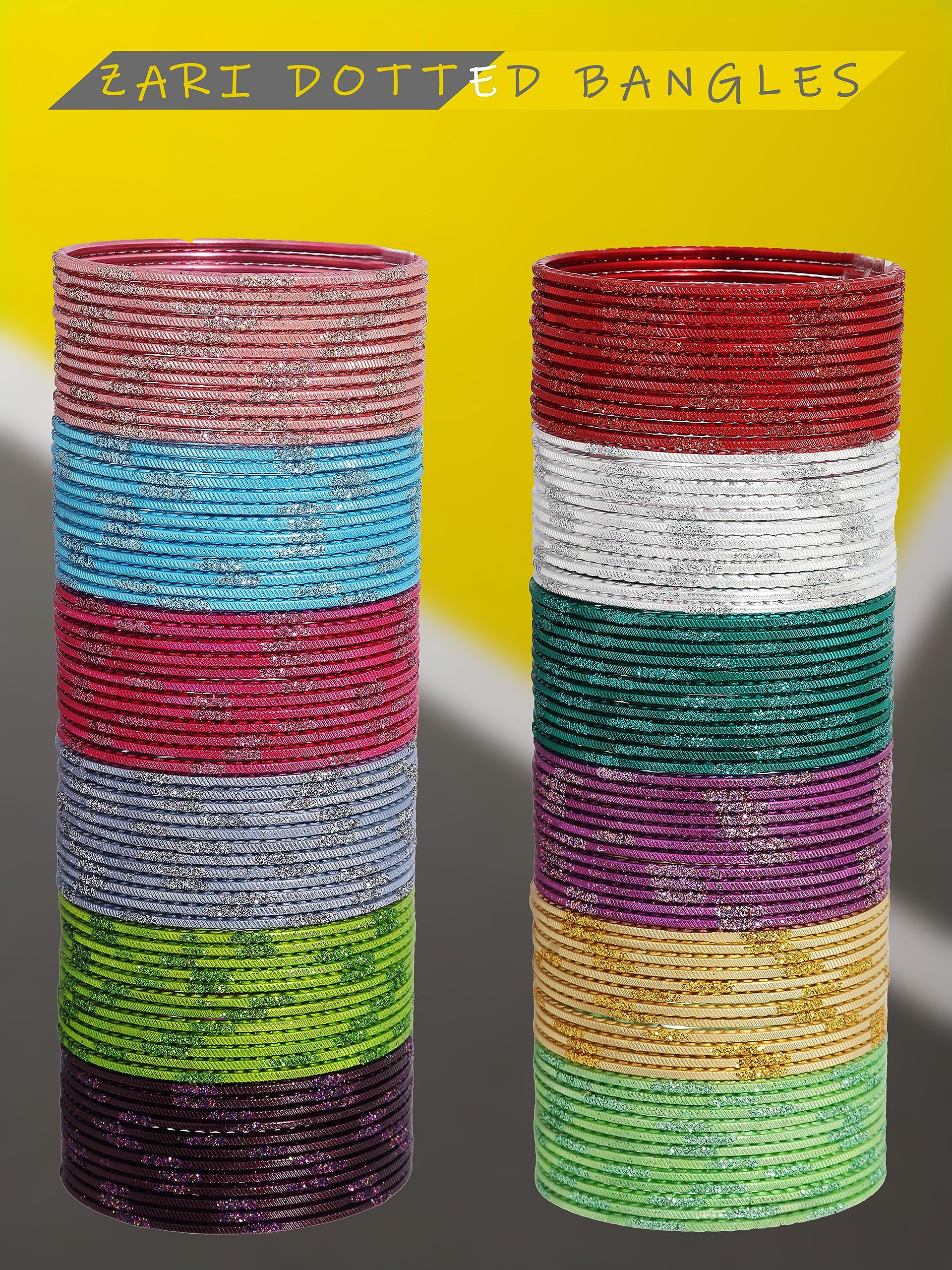 T4 Jewels Stylish Multi colour Metal Bangles set| Fancy Multicolour Bangles for women | Metal Chudi Set For Women | Women's Bangles T4 Jewels
