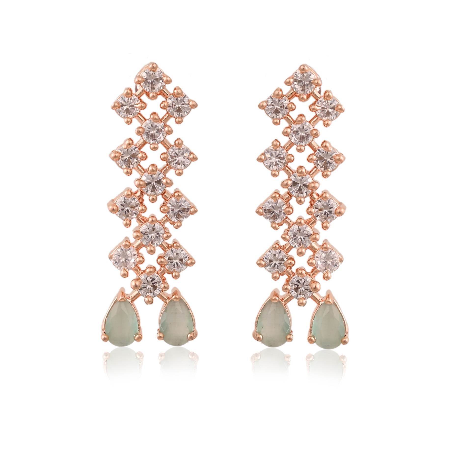 Sophisticated CZ Necklace Set for Women - Artisan-Crafted with Precision T4 Jewels