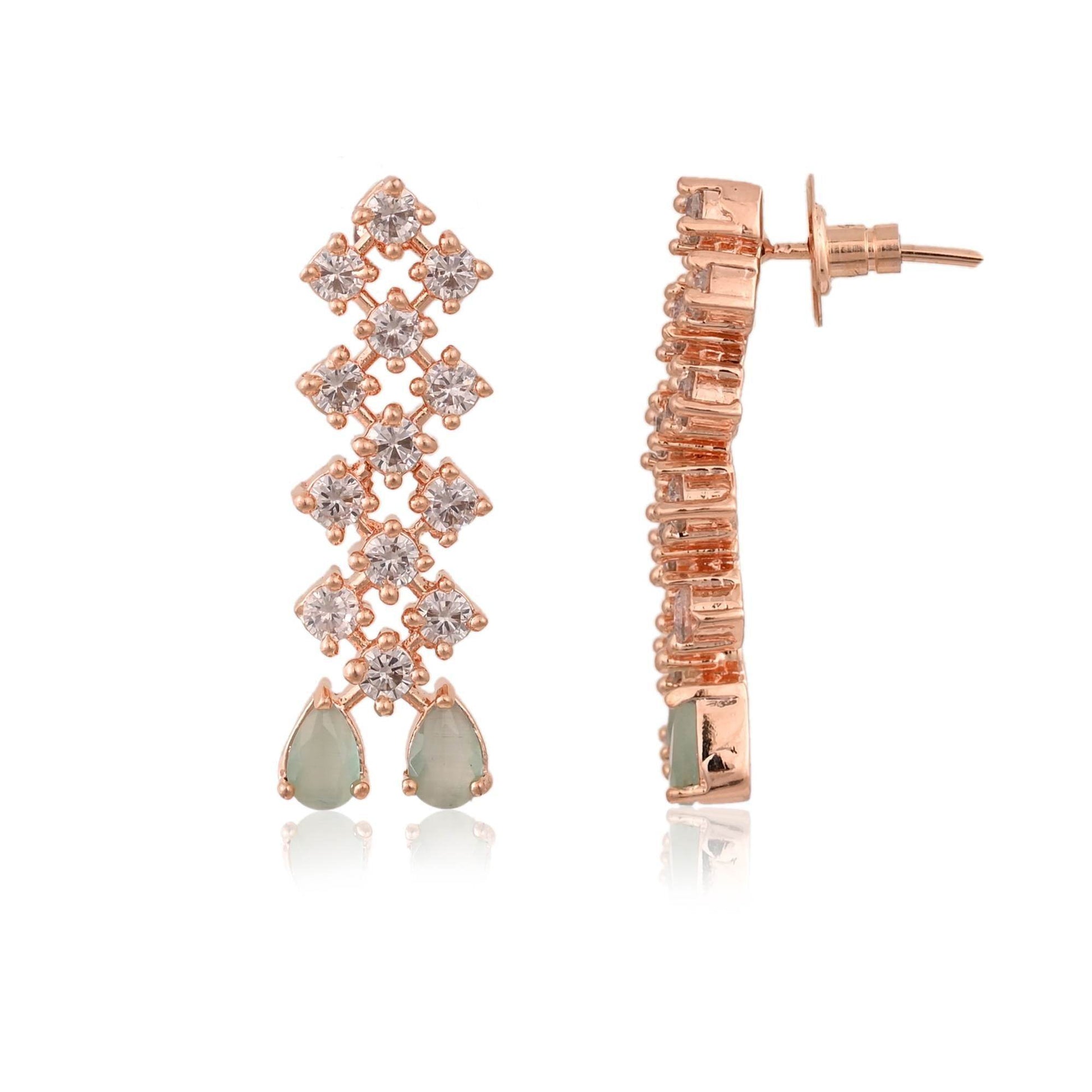 Sophisticated CZ Necklace Set for Women - Artisan-Crafted with Precision T4 Jewels