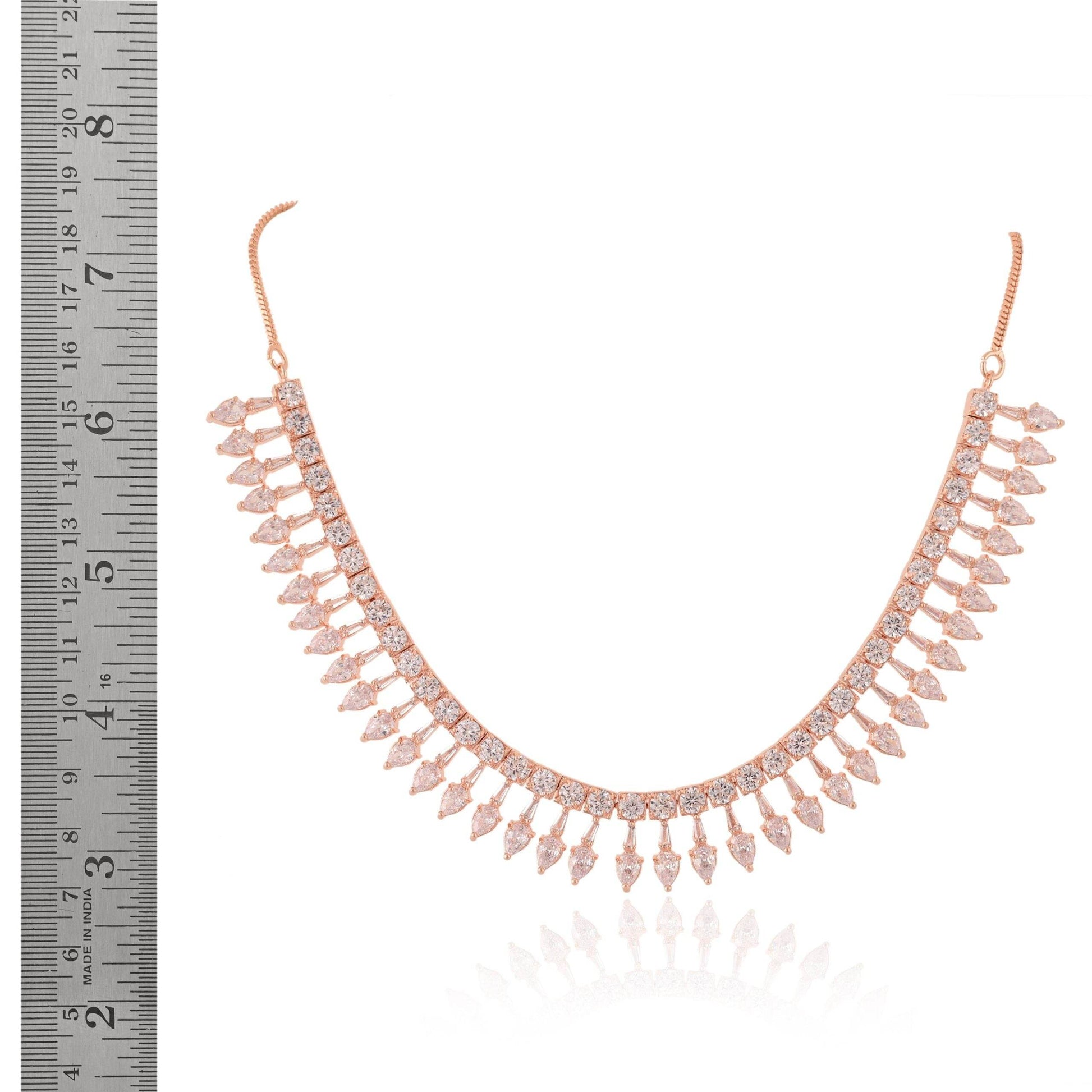 Delicate Handmade CZ Necklace Set - A Touch of Glamour T4 Jewels