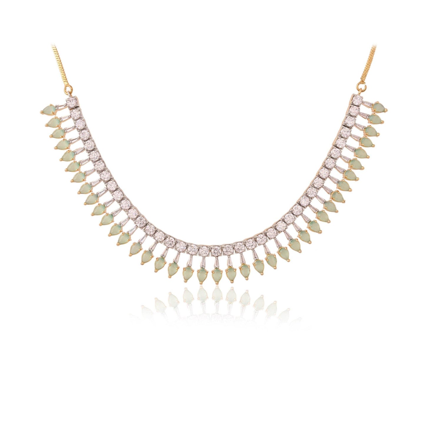 Elegant Handmade CZ Necklace Set - A Symbol of Beauty T4 Jewels