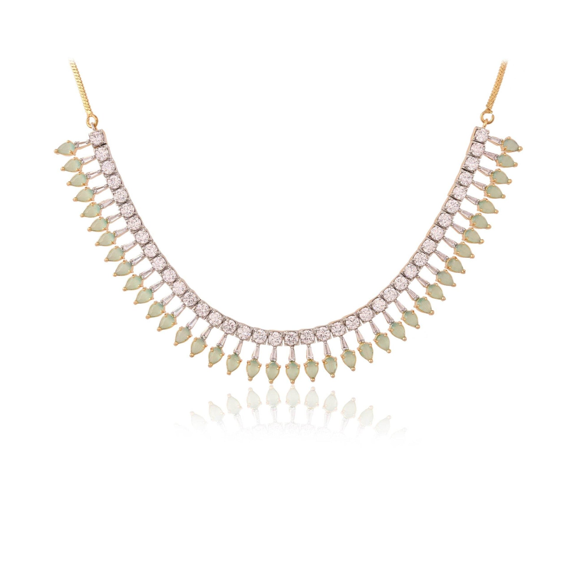 Elegant Handmade CZ Necklace Set - A Symbol of Beauty T4 Jewels