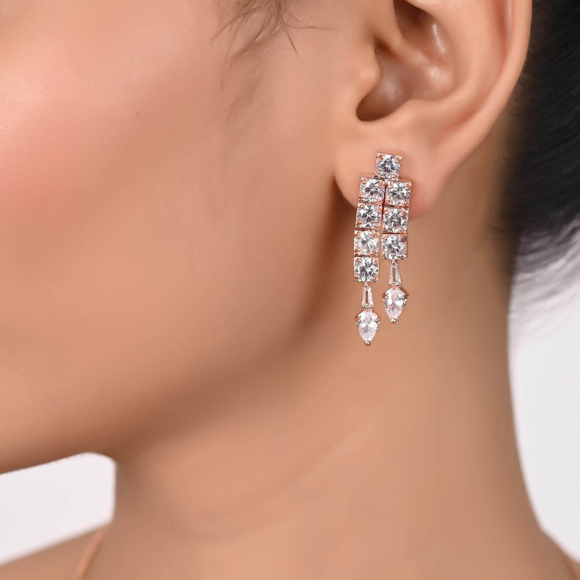 Delicate Handmade CZ Necklace Set - A Touch of Glamour T4 Jewels